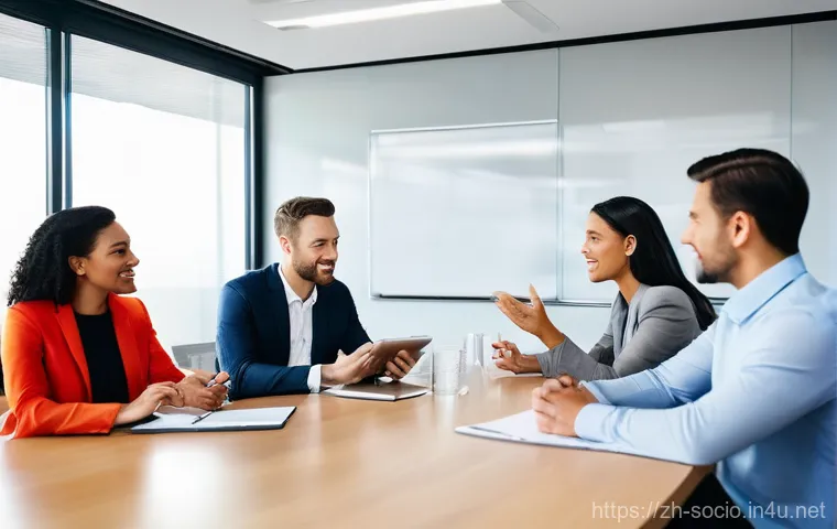 공동체 형성과 사회적 신뢰 - **Prompt:** "A vibrant and diverse community gathering in a sunlit, modern urban park. People of all...