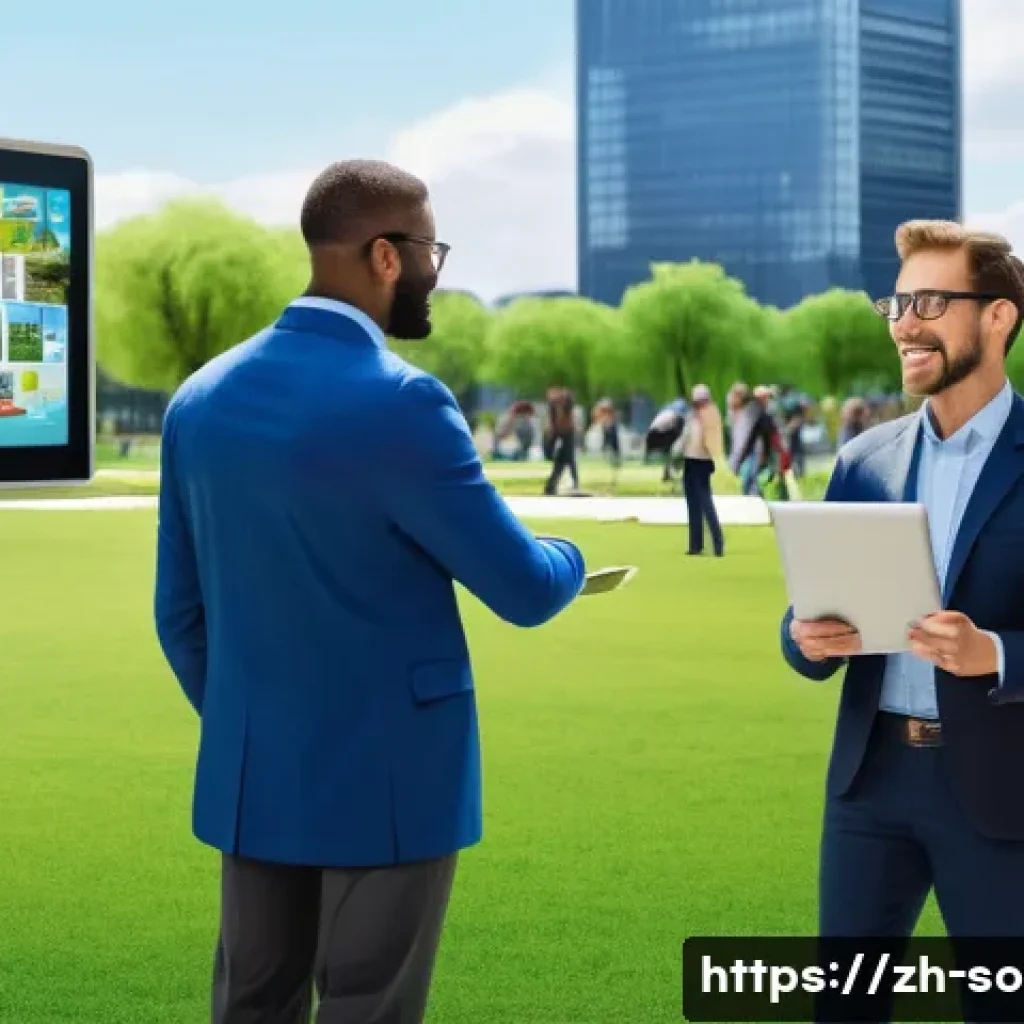 사회적 혁신과 공공정책 - A vibrant urban community collaboration scene illustrating diverse stakeholders&mdash;government officials...