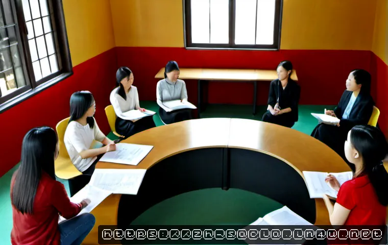 젠더 사회학과 페미니즘 이론 - Photorealistic university seminar on gender sociology and feminist theory, diverse group of adult st...