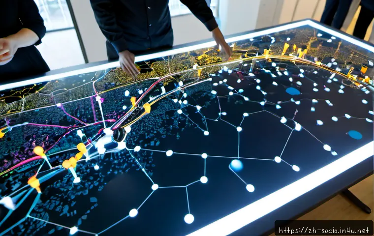 빅데이터와 사회연구 - Photorealistic university social research laboratory, a diverse team of adult researchers gathered a...