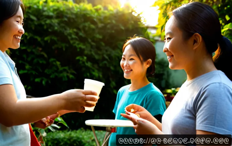 사회적 자본과 인간관계 - Photorealistic community gathering in a bright neighborhood garden, diverse adults of different ages...